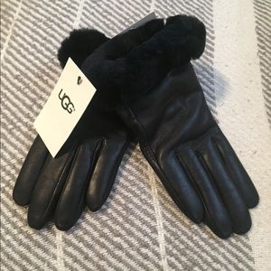 Leather gloves - UGG - Black